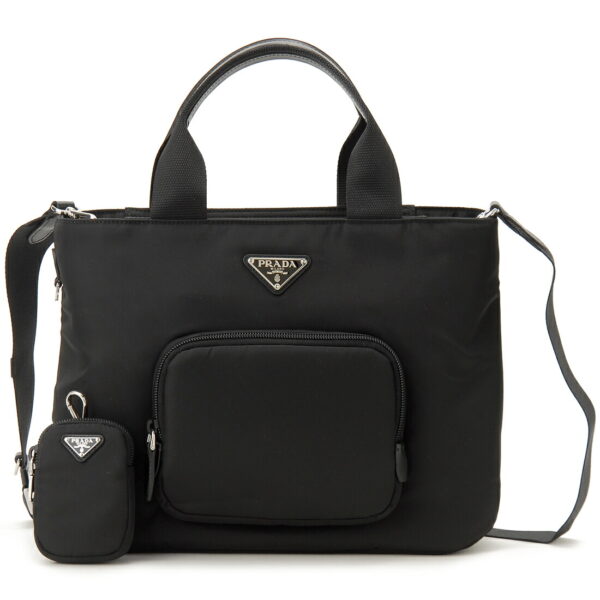 pd1bg354rv44f0002b1m Prada Tote Bag Black