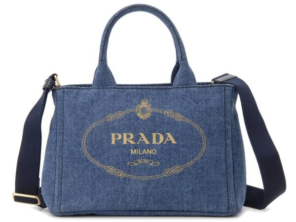 pd1bg439aj6f0008oyo Prada Canapa 2WAY Shoulder Bag Blue