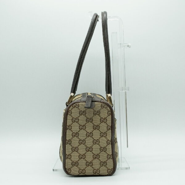 pd373 02 Gucci GG Canvas Leather Bag Brown