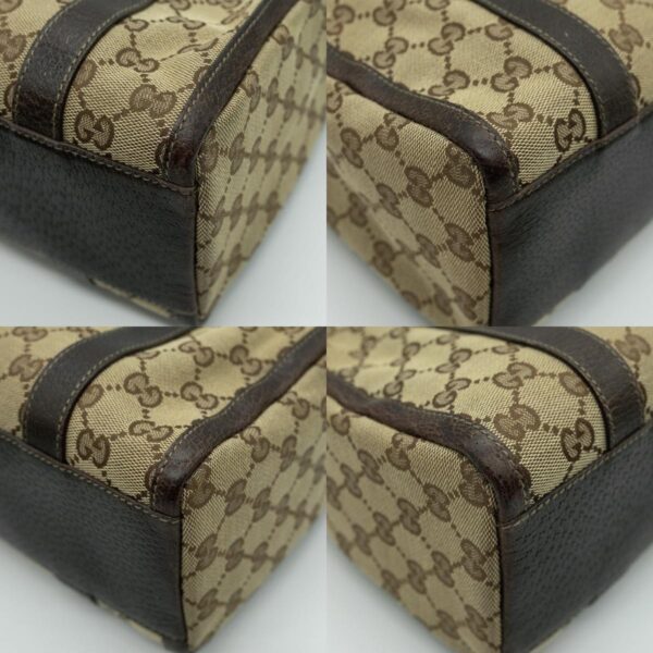 pd373 07 c Gucci GG Canvas Leather Bag Brown