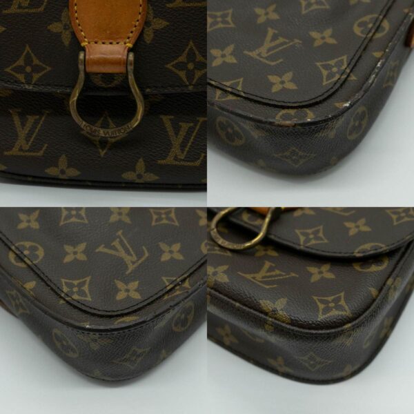 pd411 06 c Louis Vuitton Saint Cloud Monogram Leather Shoulder Bag Brown