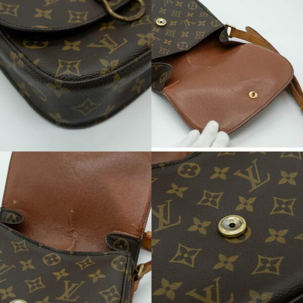 pd411 10 c Louis Vuitton Saint Cloud Monogram Leather Shoulder Bag Brown