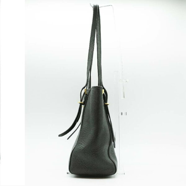 pd424 02 Prada Tote Bag Shoulder Leather Black