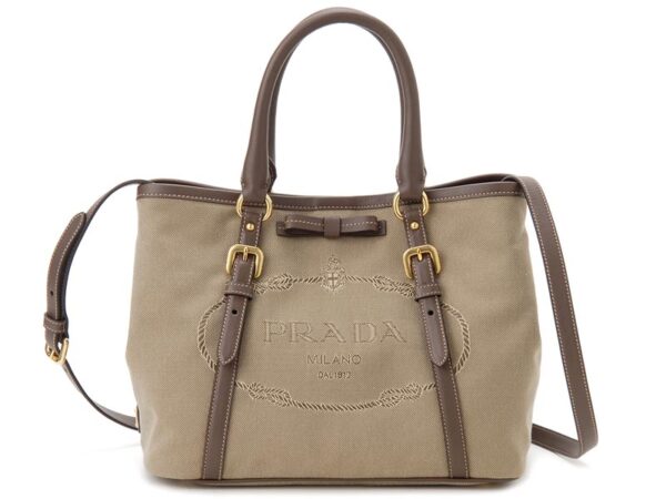 pdbn1841ucwf0b16 Prada Nylon Tote Bag Brown