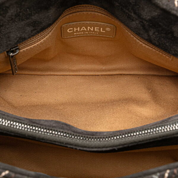 q7934umzeg4zk5nb 5 Chanel Wild Stitch Coco Mark Chain Shoulder Bag Suede Black