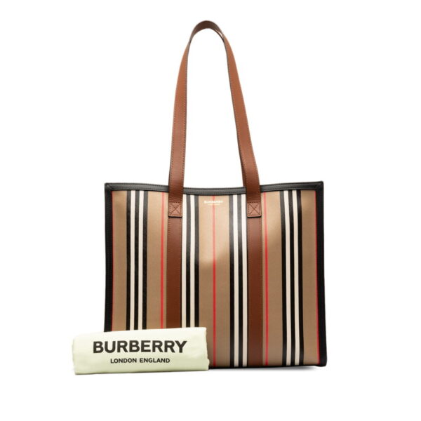 qaoscchlk59dl0sy 10 Burberry Striped Tote Bag Shoulder Bag Brown Black