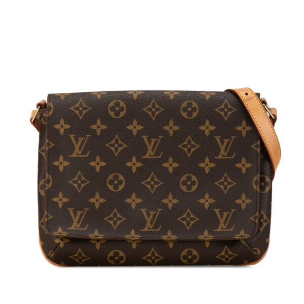 qkmhbl56kdnrsaeg 1 Louis Vuitton Monogram Musette Tango Shoulder Bag Brown