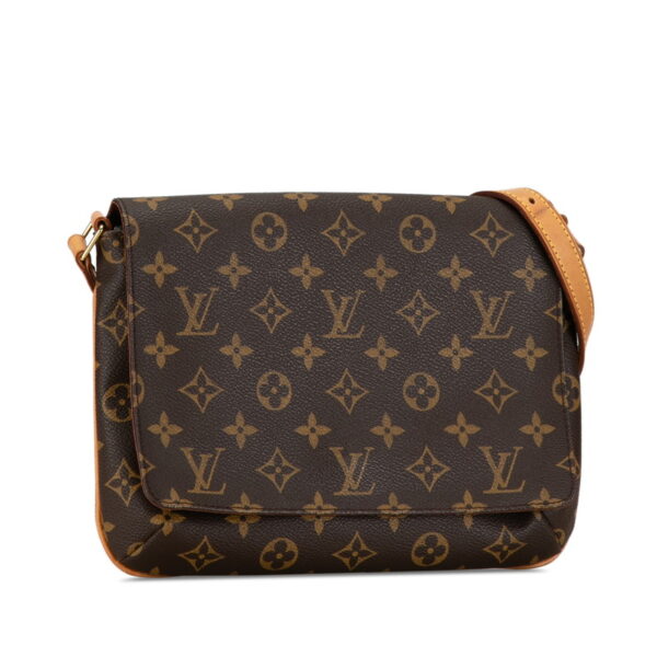 qkmhbl56kdnrsaeg 2 Louis Vuitton Monogram Musette Tango Shoulder Bag Brown