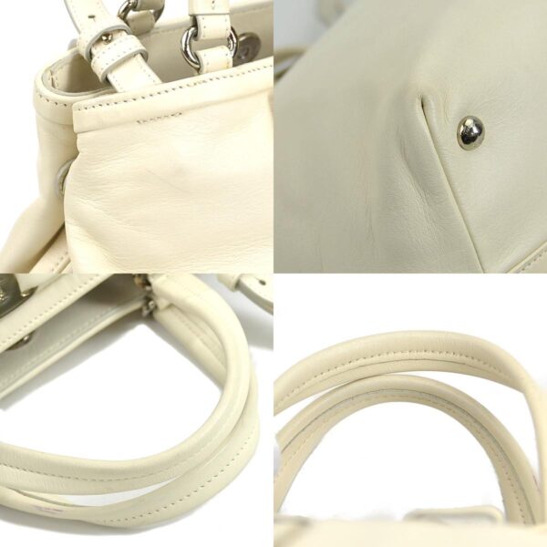 r10051g 5 c Salvatore Ferragamo Rose Leather Shoulder Bag Ivory