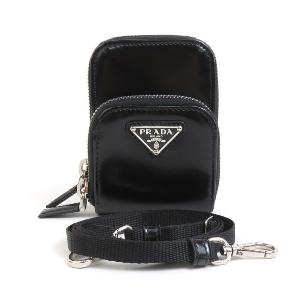 r10066i Prada Pouch Leather Black