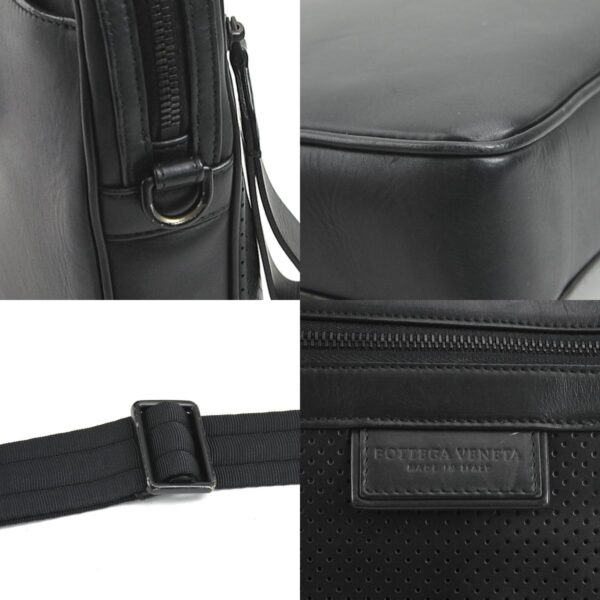 r10142g 13 c Bottega Veneta Leggero Leather Business Bag Black