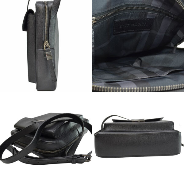 r7959a 1 Burberry Leather Crossbody Shoulder Bag Black