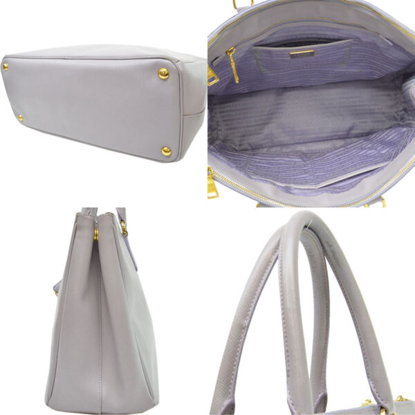 r8288a 1 Prada Triangle Leather Handbag Purple Gray