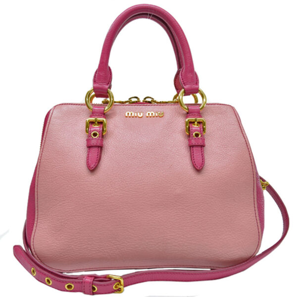 r8341a Miu Miu Bag Leather Pink Shoulder Bag