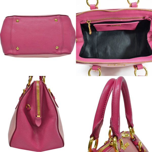 r8341a 1 Miu Miu Bag Leather Pink Shoulder Bag