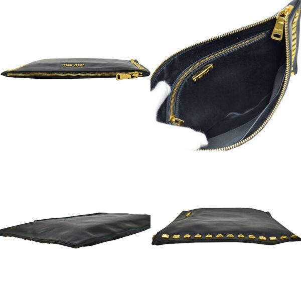 r8359f 1 Miu Miu Bag Leather Black Clutch Bag