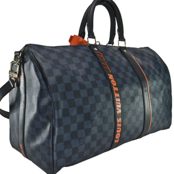 r8608a 2 Louis Vuitton Keepall Bandouliere 45 Damier Cobalt Bag Navy Blue