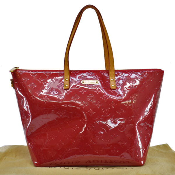 r8774a Louis Vuitton Bellevue GM Vernis Leather Tote Bag Red