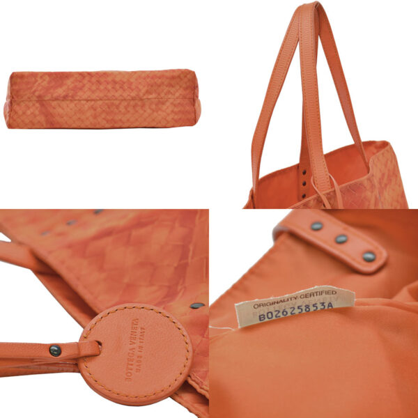 r8825a 4 Bottega Veneta Nylon Leather Shoulder Bag Orange