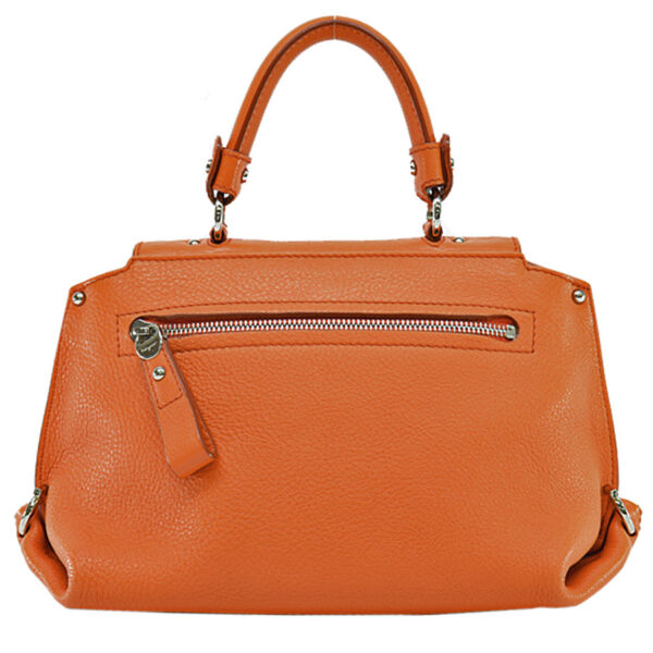 r8864a 1 Salvatore Ferragamo Gancini Leather Shoulder Bag Orange