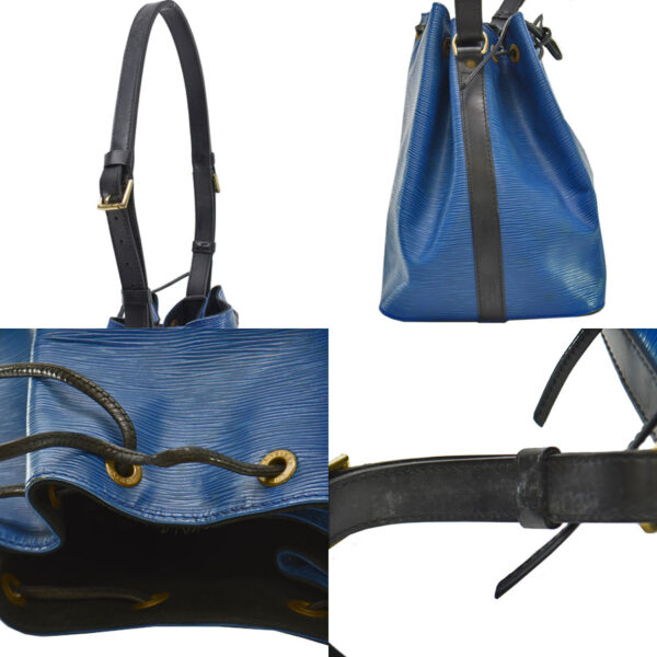 r8896a 5 Louis Vuitton Petit Noe Epi Leather Shoulder Bag Blue x Black