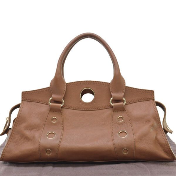 r8934a Celine Handbag Leather Brown