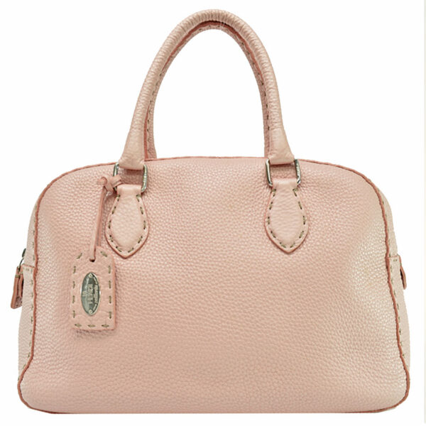 r9056a Fendi Selleria Handbag Leather Pink