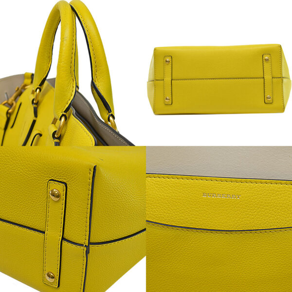 r9116a 4 Burberry Leather Handbag Yellow