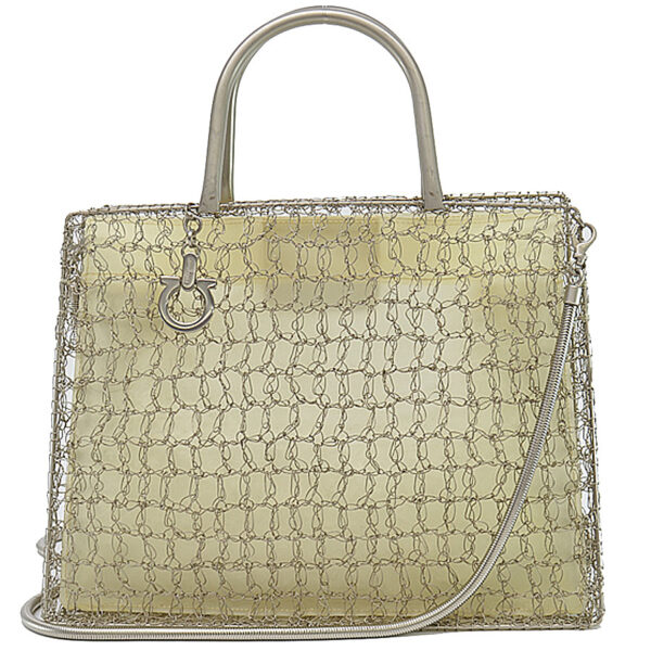 r9117a Salvatore Ferragamo Handbag Kusumi Clear