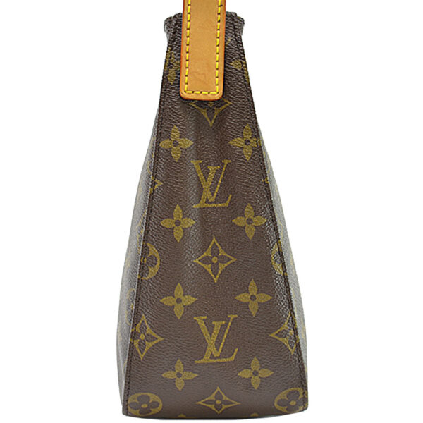 r9205a 2 Louis Vuitton Looping MM Monogram Canvas Shoulder Bag Brown