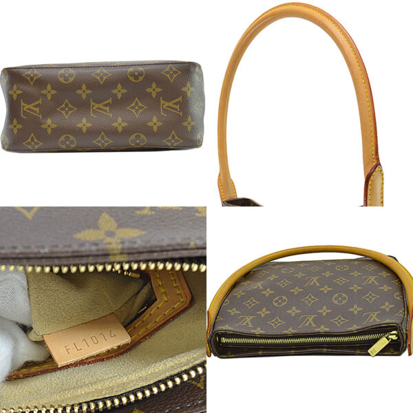 r9205a 4 Louis Vuitton Looping MM Monogram Canvas Shoulder Bag Brown