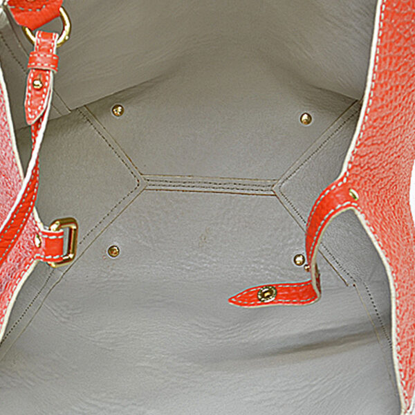 r9248a 3 Burberry Leather Shoulder Tote Bag Red