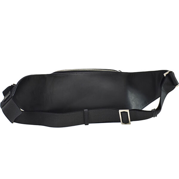 r9367i 1 Balenciaga Leather Nylon Waist Pouch Black