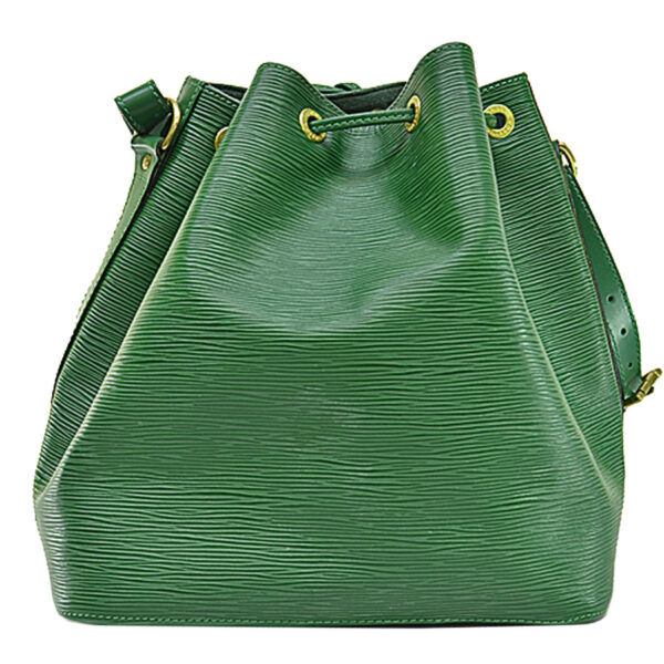 r9369a 1 Louis Vuitton Petit Noe Epi Leather Shoulder Bag Green