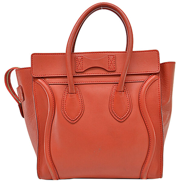 r9370g 1 Celine Luggage Micro Shopper Handbag Leather Red