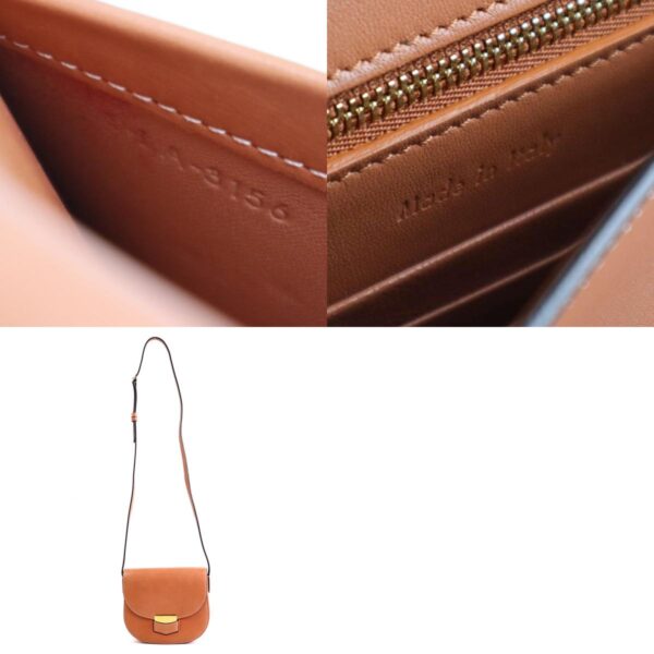 r9748a 10 c Celine Small Trotter Crossbody Shoulder Bag Leather Orange Brown