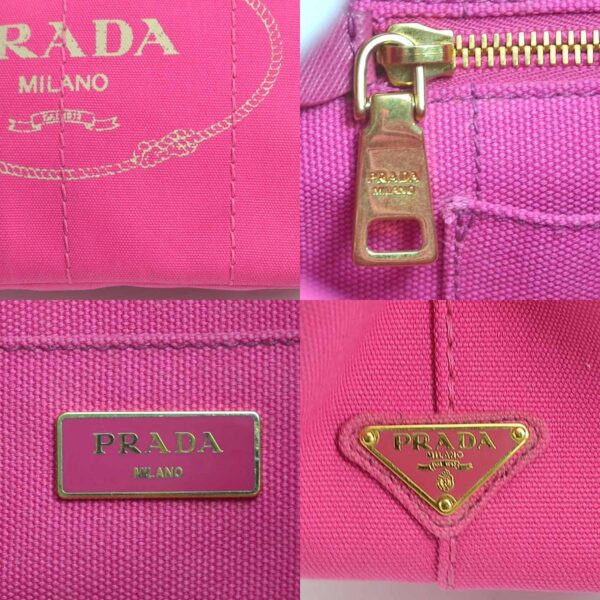 r9888a 10 c Prada Canvas Tote Bag Pink