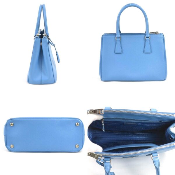 r9917k 1 c Prada Galleria Leather Shoulder Bag Blue