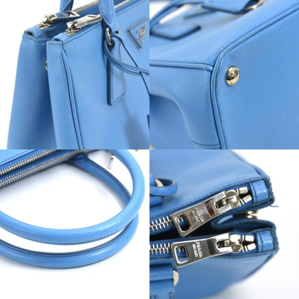 r9917k 5 c Prada Galleria Leather Shoulder Bag Blue