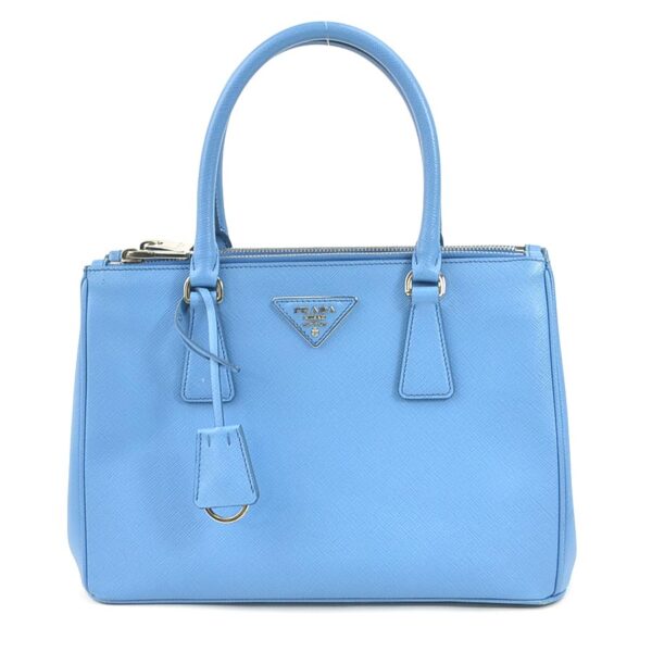 r9917k Prada Galleria Leather Shoulder Bag Blue