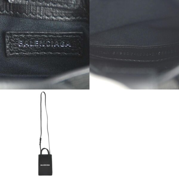 r9942f 10 c Balenciaga Leather Crossbody Shoulder Bag Black