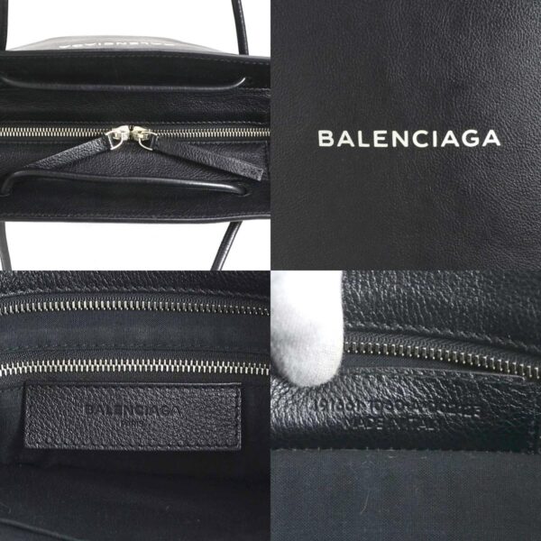 r9966a 10 c Balenciaga Leather North South Shopping Bag Black