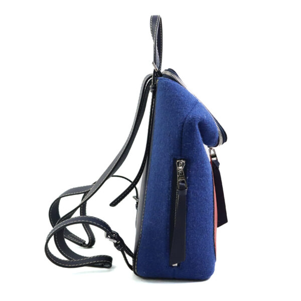 r9973g 1 Loewe Leather Felt Backpack Red Blue