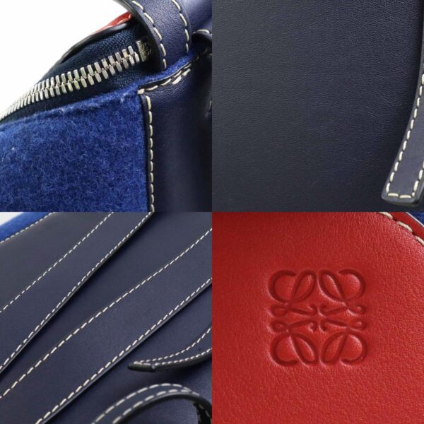 r9973g 6 c Loewe Leather Felt Backpack Red Blue