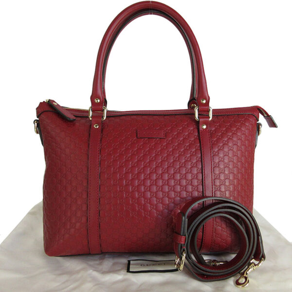 s0012a Gucci Micro Guccissima Leather Shoulder Bag Red