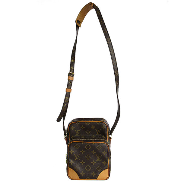 s0032f 1 Louis Vuitton Amazon Monogram Canvas Crossbody Bag Brown