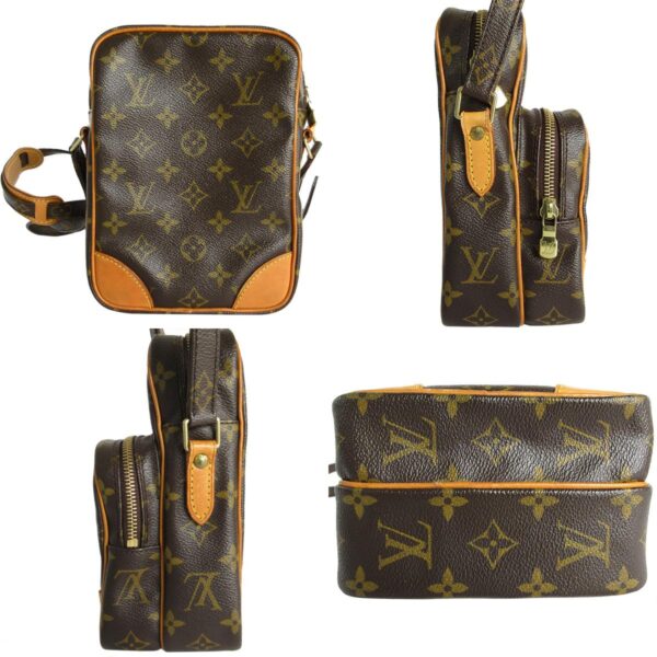 s0032f 2 c Louis Vuitton Amazon Monogram Canvas Crossbody Bag Brown