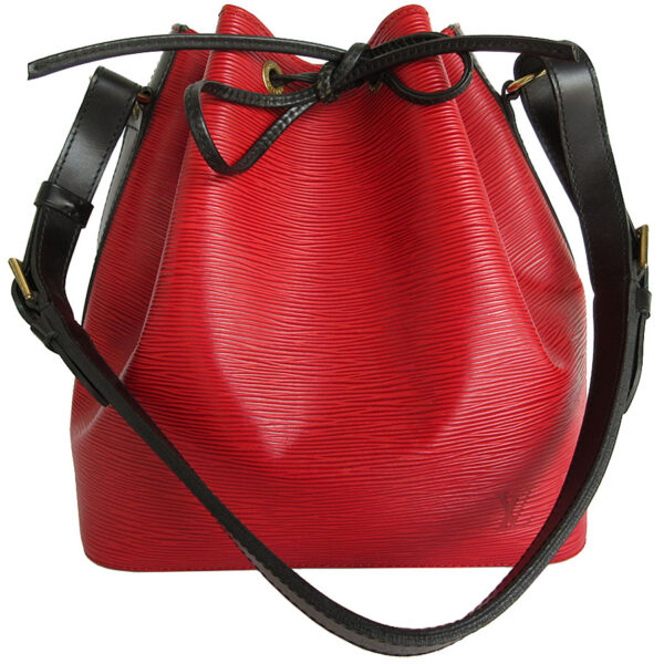 s0040a Louis Vuitton Petit Noe Epi Leather Shoulder Bag RedBlack