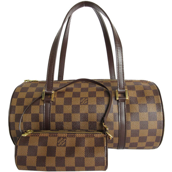 s0057a Louis Vuitton Papillon Damier Canvas Handbag Brown