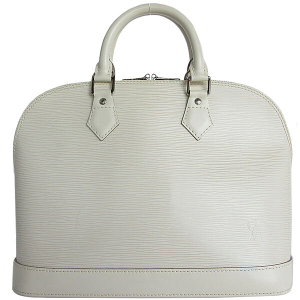 s0062a Louis Vuitton Alma Epi Leather Handbag Off White